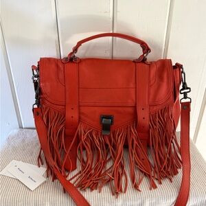 Proenza Schouler PS1 Fringe satchel Fringed burnt Orange/red Leather Satchel